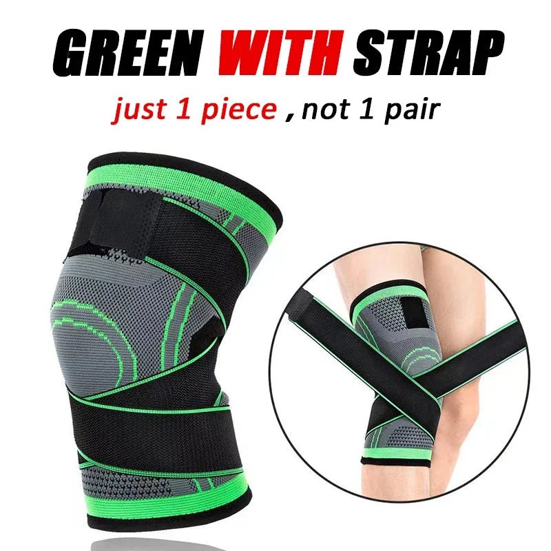 1PCS Adjustable Sports Knee Pad Knee Pain Relief Patella Stabilizer Brace Support for Hiking Soccer Basketball Running Sport - Kemedi