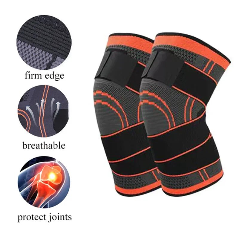 1PCS Adjustable Sports Knee Pad Knee Pain Relief Patella Stabilizer Brace Support for Hiking Soccer Basketball Running Sport - Kemedi