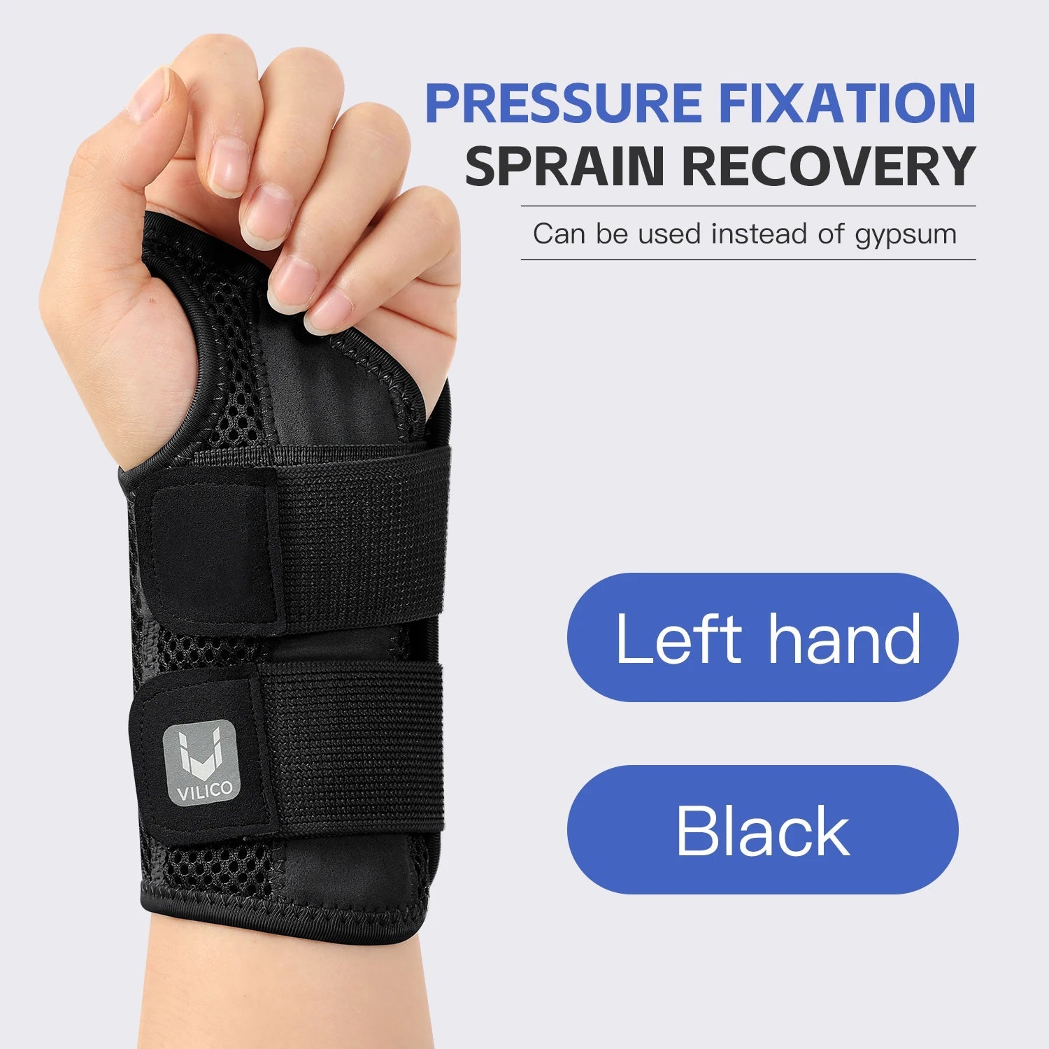 Thin profile wrist guard fitting under clothing for daily wear