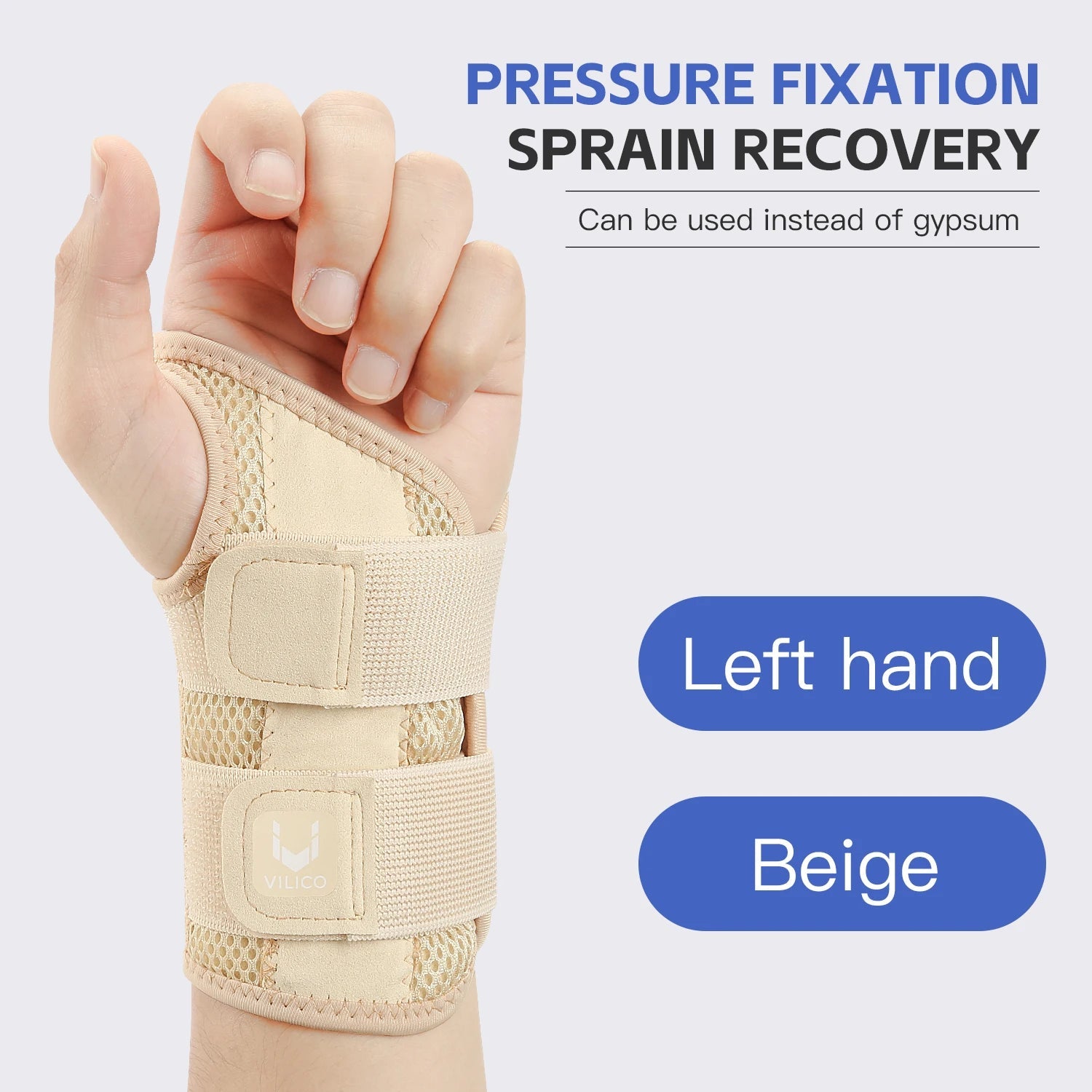 Thin profile wrist guard fitting under clothing for daily wear