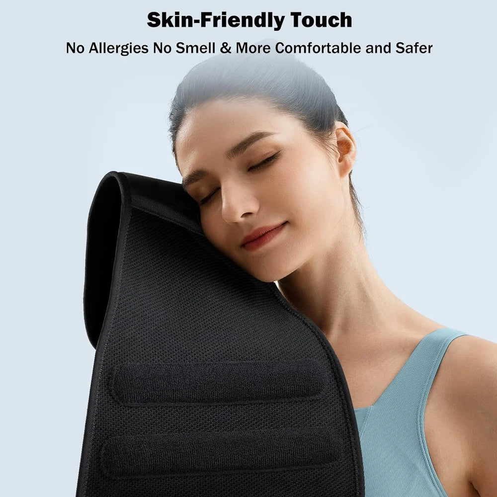 Removable lumbar pad that cushions lower back and targets herniated disc pain