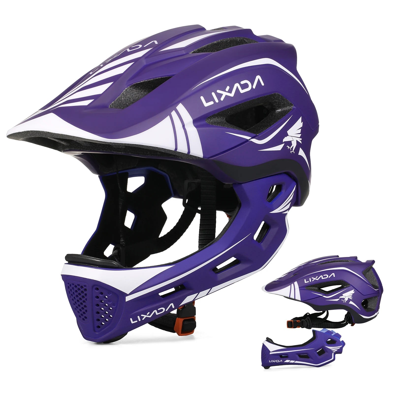 Kids helmet colors blue white red purple and grey