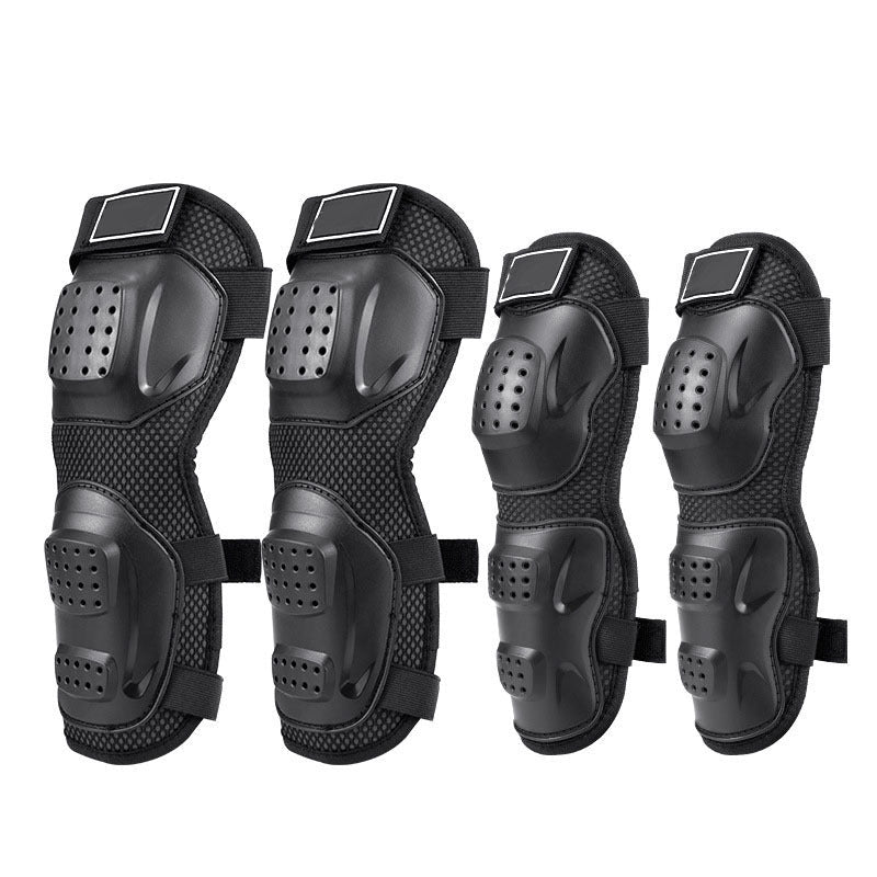 Motorcycle Sports Kneecaps Elbow Guard Four - piece Off - road Vehicle Riding Kneelet Elbow Guard Tactical Breathable Drop - resistant Protective Gear - Kemedi