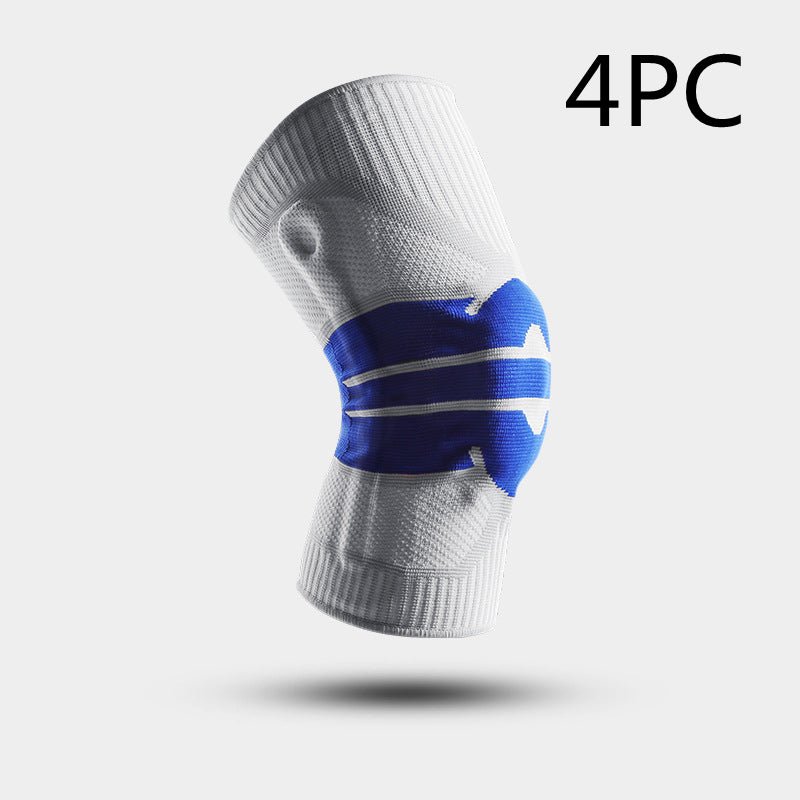 Multi - Sport Knee Sleeve with Bamboo Charcoal & Silicone Support | For Basketball, Volleyball, Running, Cycling - Kemedi