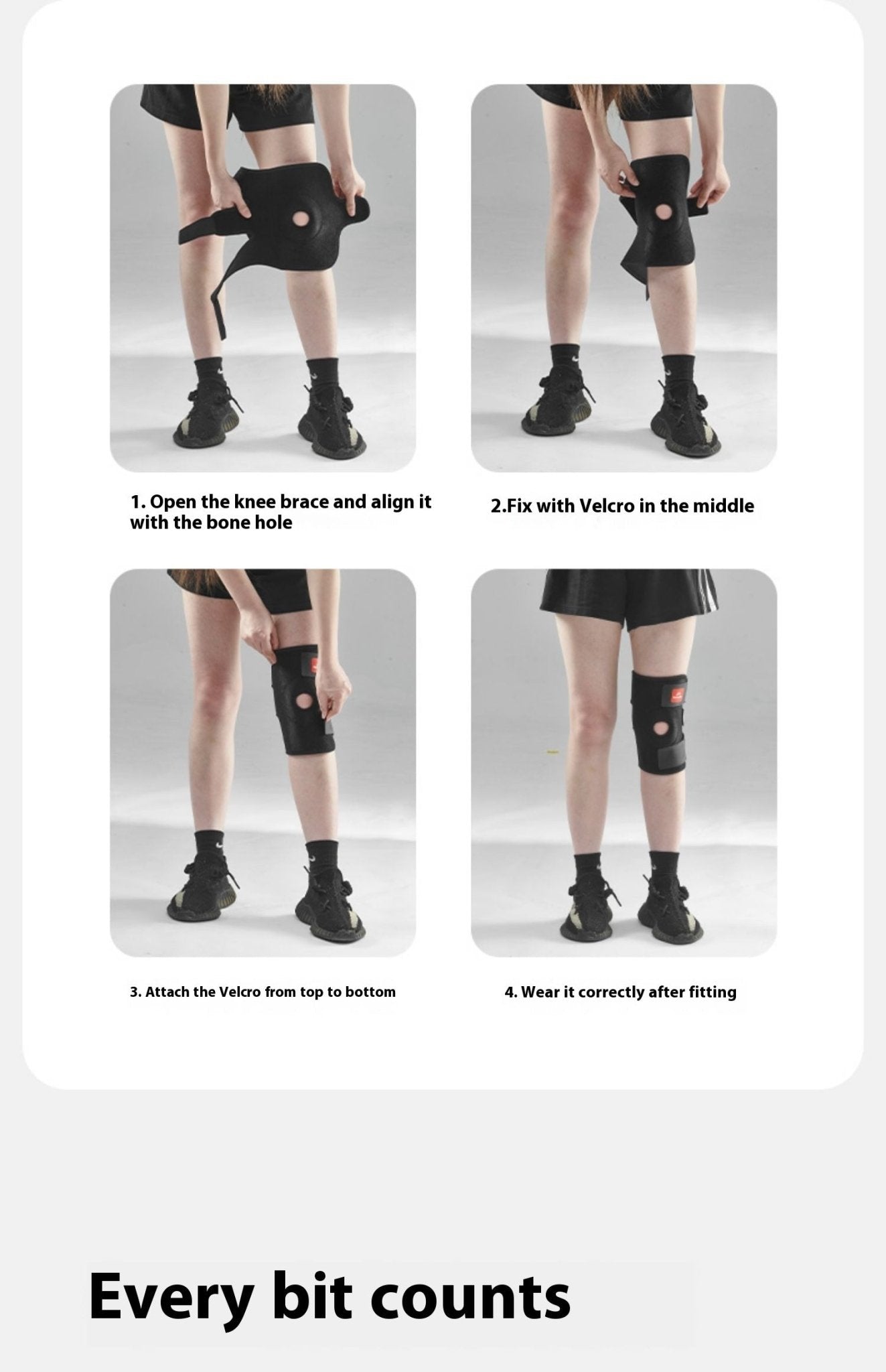 Athlete using lightweight knee pads for fitness training and gym workouts