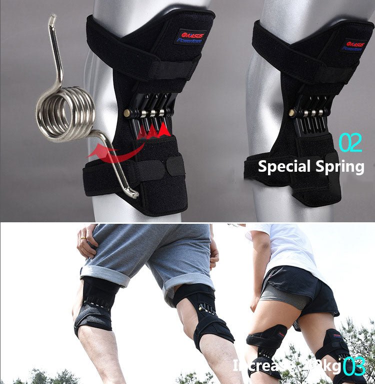 Runner wearing best knee brace for running during marathon with patellar support