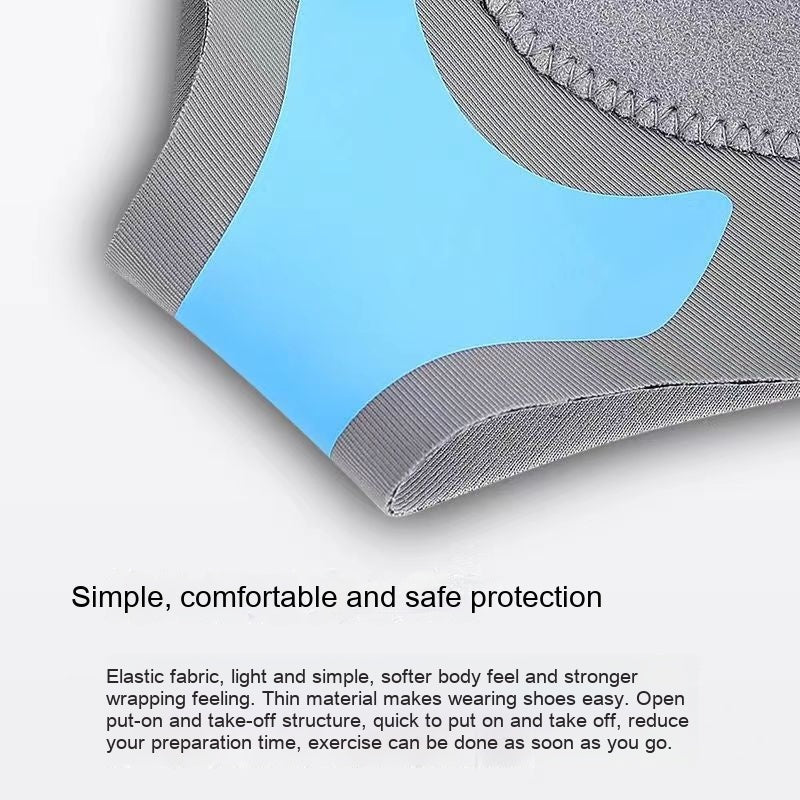 Close-up of adjustable strapping system on open-compression ankle support brace