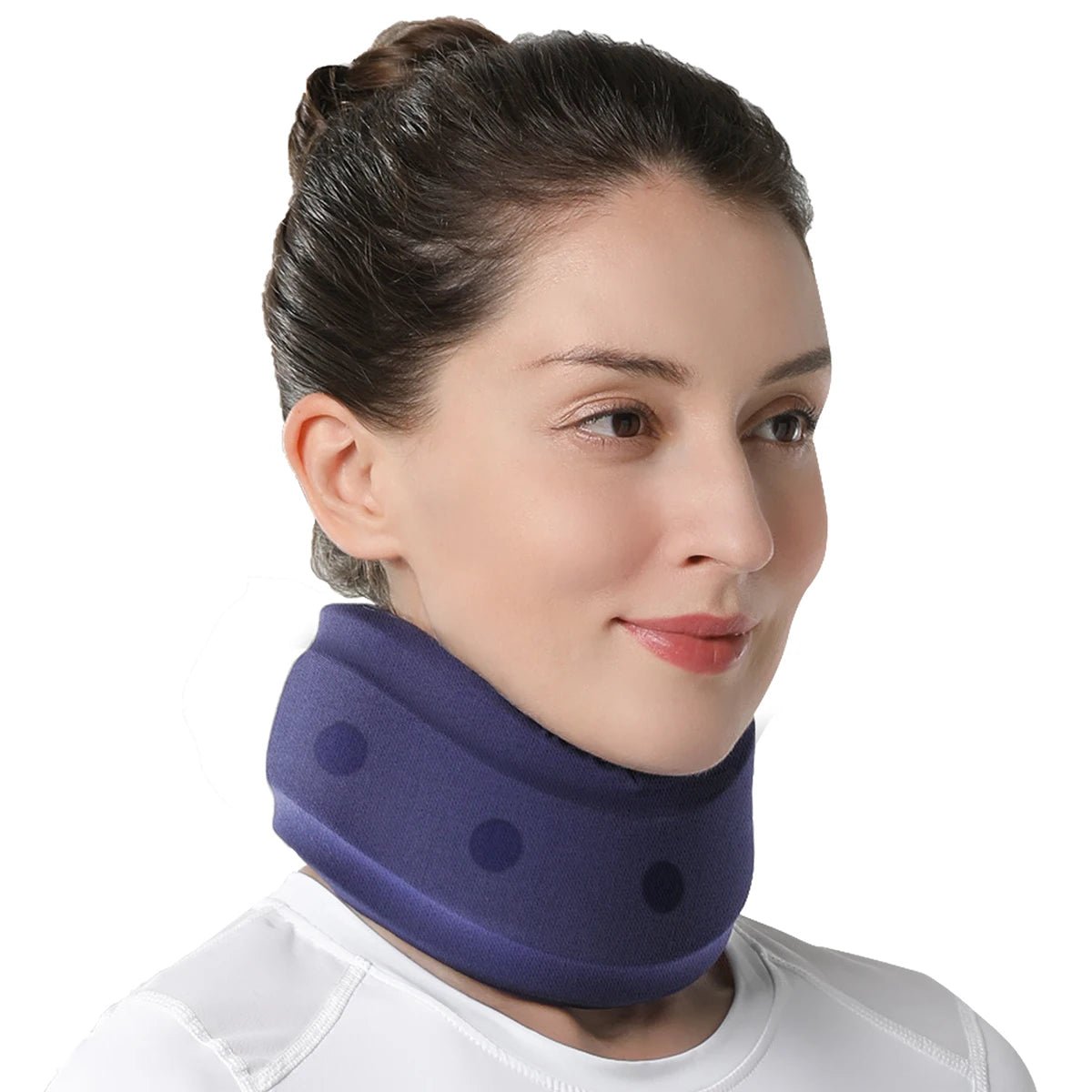 VELPEAU Neck Brace for Pain Relief and Spine Pressure, Adjustable Foam Neck Support Collar for Snoozing and Sleep Apnea - Kemedi