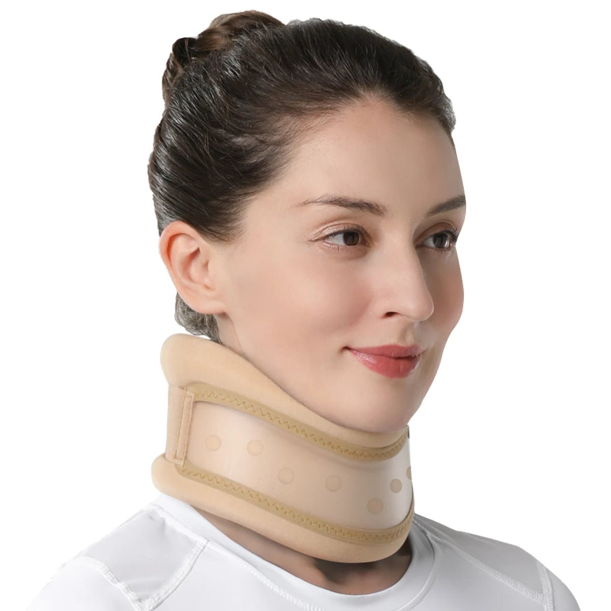 VELPEAU Neck Brace for Pain Relief and Spine Pressure, Adjustable Foam Neck Support Collar for Snoozing and Sleep Apnea - Kemedi