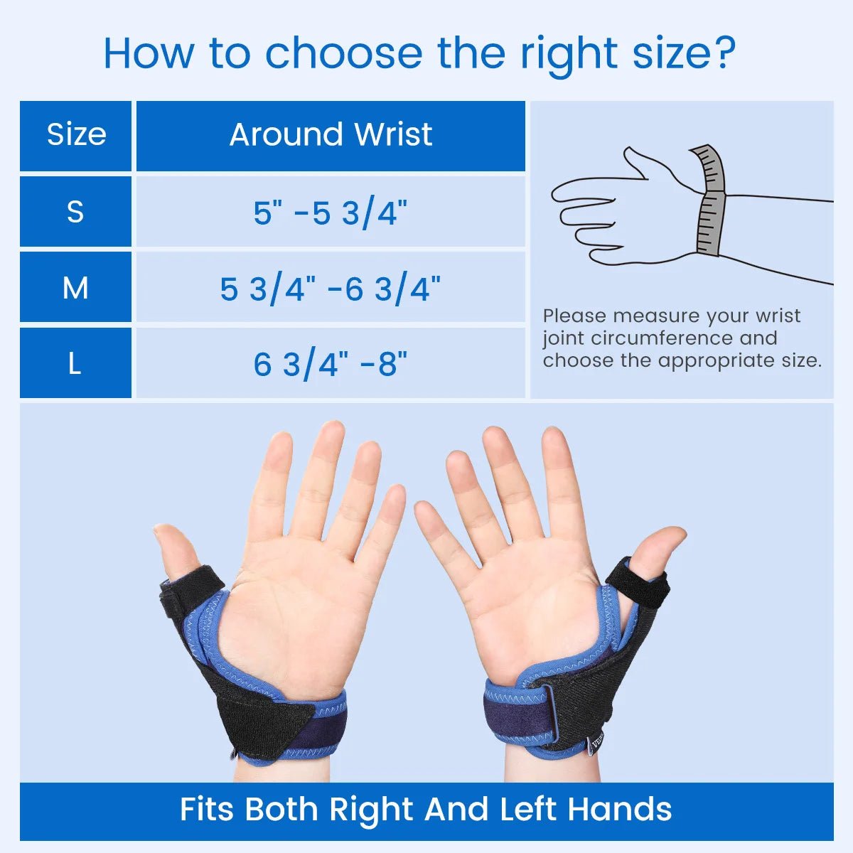 VELPEAU Thumb Brace for De Quervains Tenosynovitis, Tendonitis and Arthritis Pain, CMC Joint Thumb Splint Fits Both Hands - Kemedi