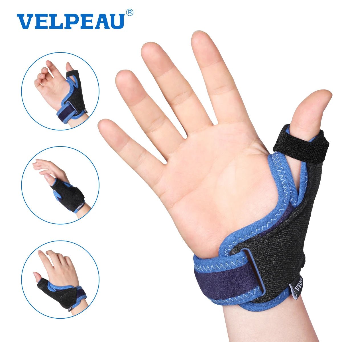 VELPEAU Thumb Brace for De Quervains Tenosynovitis, Tendonitis and Arthritis Pain, CMC Joint Thumb Splint Fits Both Hands - Kemedi