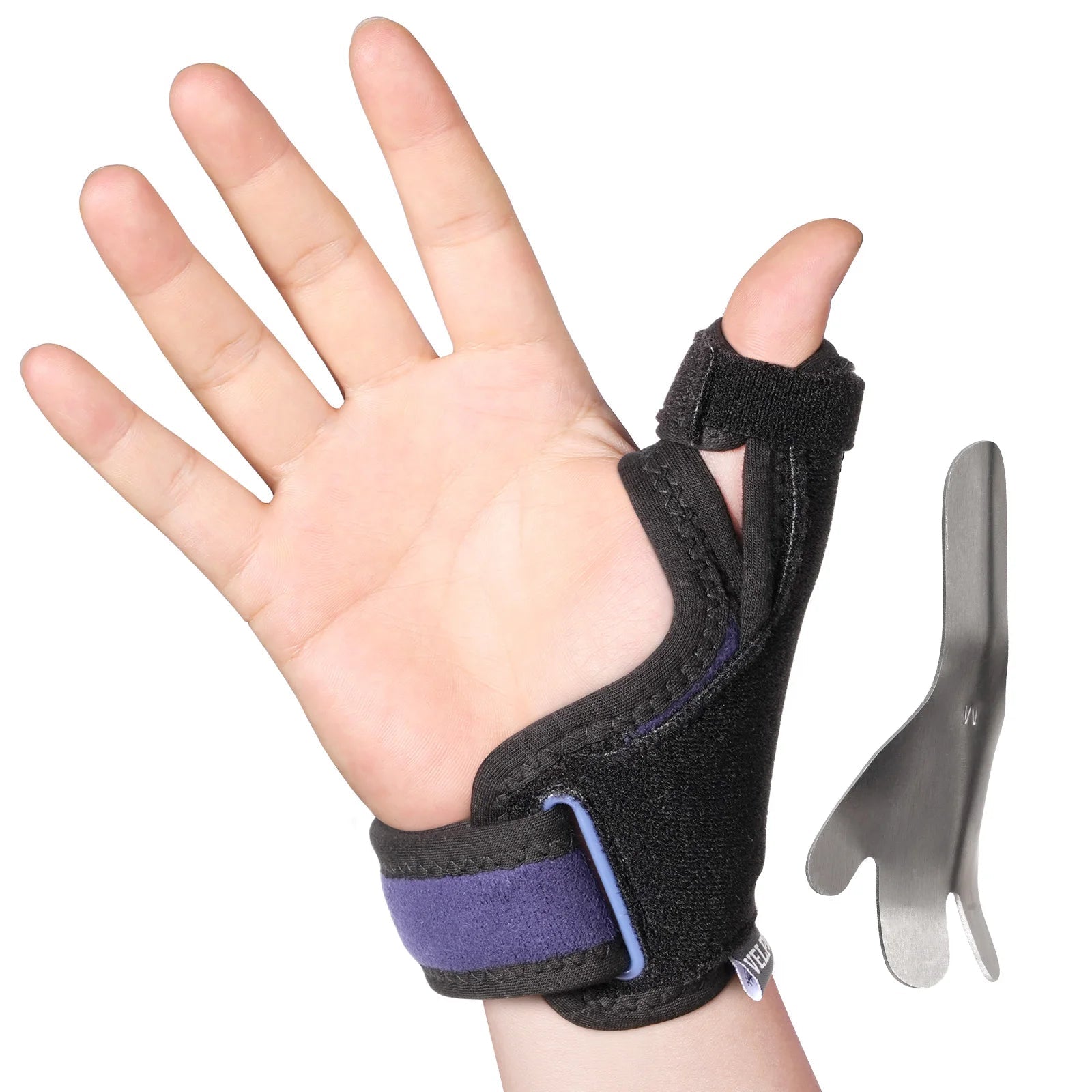 VELPEAU Thumb Brace for De Quervains Tenosynovitis, Tendonitis and Arthritis Pain, CMC Joint Thumb Splint Fits Both Hands - Kemedi
